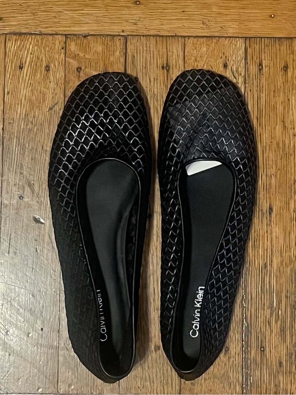 Calvin Klein Black Slip-On Ballet Flats